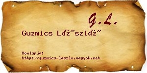 Guzmics László névjegykártya